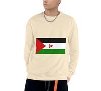 Sweatshirt À Capuche Sahara Occidental Drapeau Amusant Imprimé pour Hommes Cordon Pull À Capuche Sweatshirts Adultes Hommes Col Rond Hoodie Sweat du S Au 4XL pour Usage Quotidien