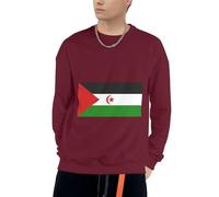 Sweatshirt À Capuche Sahara Occidental Drapeau Amusant Imprimé pour Hommes Cordon Pull À Capuche Sweatshirts Adultes Hommes Col Rond Hoodie Sweat du S Au 4XL pour Usage Quotidien