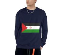 Sweatshirt À Capuche Sahara Occidental Drapeau Amusant Imprimé pour Hommes Cordon Pull À Capuche Sweatshirts Adultes Hommes Col Rond Hoodie Sweat du S Au 4XL pour Usage Quotidien