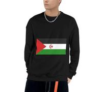 Sweatshirt À Capuche Sahara Occidental Drapeau Amusant Imprimé pour Hommes Cordon Pull À Capuche Sweatshirts Adultes Hommes Col Rond Hoodie Sweat du S Au 4XL pour Usage Quotidien