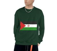 Sweatshirt À Capuche Sahara Occidental Drapeau Amusant Imprimé pour Hommes Cordon Pull À Capuche Sweatshirts Adultes Hommes Col Rond Hoodie Sweat du S Au 4XL pour Usage Quotidien