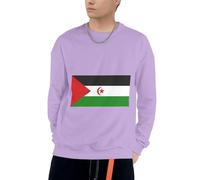 Sweatshirt À Capuche Sahara Occidental Drapeau Amusant Imprimé pour Hommes Cordon Pull À Capuche Sweatshirts Adultes Hommes Col Rond Hoodie Sweat du S Au 4XL pour Usage Quotidien