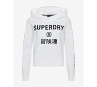 Sweatshirt à capuche Superdry Code Core Sport Box blanc noir femme - XS