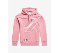 Sweatshirt à capuche Superdry Code Logo Chenilla Os rose femme - M-L