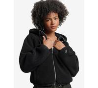 Sweatshirt à capuche Superdry Code SL Borg Full Zip noir femme - S