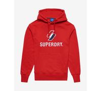 Sweatshirt à capuche Superdry Code SL Stacked rouge - S