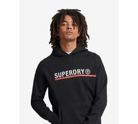 Sweatshirt à capuche Superdry Code Tech Graphic noir blanc rouge - S