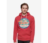 Sweatshirt à capuche Superdry Gasoline Workwear Graphic rouge bleu orange - S