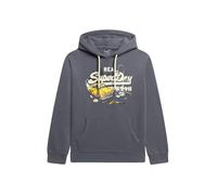 Sweatshirt à capuche Superdry New York Vl Graphic Bleu S