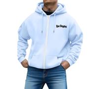 Sweatshirt a Capuche, Sweat à Capuche zippé à imprimé Lettres, Coupe Ample, décontracté, Manches Longues