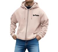 Sweatshirt a Capuche, Sweat à Capuche zippé à imprimé Lettres, Coupe Ample, décontracté, Manches Longues