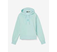 Sweatshirt à capuche Timberland Stack Logo Loop Back bleu ciel femme - M
