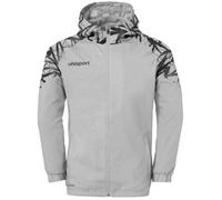 Sweatshirt à capuche tissé Uhlsport Goal 25 Evo - gris foncé chiné/noir - 3XL XXXL