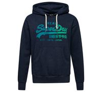 Superdry Tonal Vintage Logo Graphic Hoodie Bleu S Femme