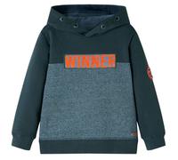 Sweatshirt à capuche - Winner - Vert foncé - 92% coton - Taille 128 - Manches longues 9-10 ans