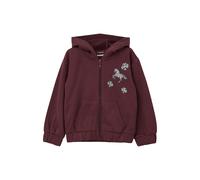 Sweatshirt Ã capuche zippÃ© avec bord Ã©lastique, broderies et sequins fille s.Oliver Rouge 2/3 ans