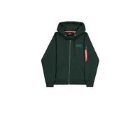 Sweatshirt Ã capuche zippÃ© avec imprimÃ© au dos Alpha Industries Vert S