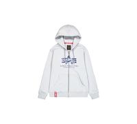 Sweatshirt Ã capuche zippÃ© avec logo bouffante Alpha Industries Basic Gris S
