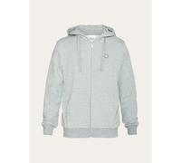 Sweatshirt Ã capuche zippÃ©e avec badge kangourou KnowledgeCotton Apparel ASK Gris XS