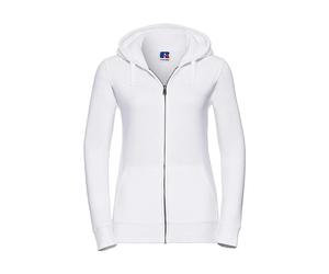 Sweatshirt Ã capuche zippÃ©e femme Russell Athletic Authentic Blanc L