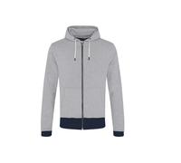 Sweatshirt Ã capuche zippÃ© en coton rÃ©gÃ©nÃ©rÃ© Ecologie Okavango Gris L