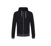 Sweatshirt Ã capuche zippÃ© en coton rÃ©gÃ©nÃ©rÃ© Ecologie Okavango Noir L