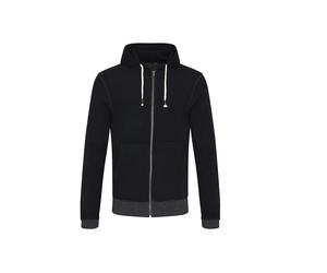 Sweatshirt Ã capuche zippÃ© en coton rÃ©gÃ©nÃ©rÃ© Ecologie Okavango Noir L