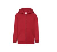 Sweatshirt Ã capuche zippÃ© enfant Fruit of the Loom Classic Rouge 14/15 ans