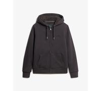 Sweatshirt Ã capuche zippÃ© et doublÃ© en peau lainÃ©e femme Superdry Noir M