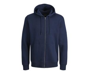 Sweatshirt Ã capuche zippÃ© grande taille Jack & Jones Jjebradley Bleu 8XL