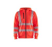 Sweatshirt Ã capuche zippÃ© haute-visibilitÃ© Blaklader Rouge L