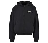 Sweatshirt Ã capuche zippÃ© Lost Youth Flower Waves Noir L