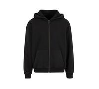 Build Your Brand Sweat à Capuche Vintage pour Homme avec Fermeture éclair, Tailles S à 5XL, Noir, 4XL