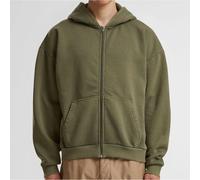 Sweatshirt Ã capuche zippÃ© lourd dÃ©lavÃ© Build Your Brand Stonewash Vert S