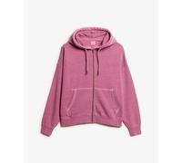 Sweatshirt Ã capuche zippÃ© surteint femme Superdry Logo Essential Rose M