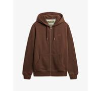 Sweatshirt à capuche zippé à logo essential Superdry Marron S
