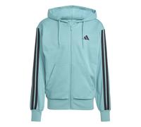 Sweatshirt à capuche zippé adidas 3-Stripes Essentials Turquoise 3XL Tall