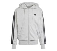 Adidas Sweat zippé Essentials 3 Stripes French Terry Gris XL Homme