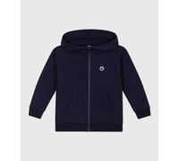 Sweatshirt à capuche zippé enfant en coton Petit Bateau - bleu - Taille 6 ans 6A bleu marine