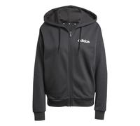 Adidas Veste à capuche femme zippée Essentials Linear en French Terry Noir/Blanc M