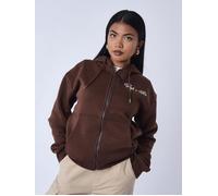 Sweatshirt à capuche zippé femme Project X Paris - marron/marron - L M