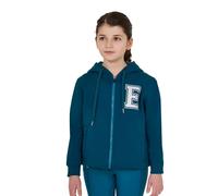 Sweatshirt à capuche zippé fille Equestro Bleu 10 ans