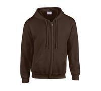 Sweatshirt à capuche zippé Gildan Heavy Blend ® - dark chocolate - L M