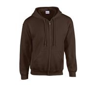 Gildan Heavy Blendâ Full Zip Hooded Sweatshirt Sweatshirt, Dark Chocolat, M Unisexe Adulte, Chocolat (Dark Chocolate), M