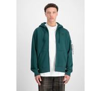 Sweatshirt Ã capuche zippÃ© imprimÃ© Ã l'arriÃšre Alpha Industries Vert S