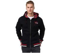 Sweatshirt à capuche zippé - Lonsdale - Lancaster - Noir - 67% coton - Doublure polyester L