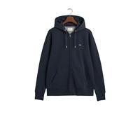 GANT Sweat à capuche zippé REG Shield – Coupe Regular – Bleu marine – Taille M Homme