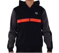 Sweatshirt à capuche zippé Sergio Tacchini Ginnico noir et gris.-XXL L