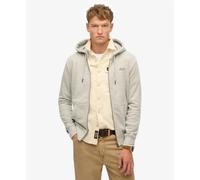 Superdry Veste de survêtement Essential – À capuche, zip intégral, logo – Gris clair M