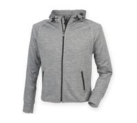 Tombo Clothing – Sweatshirt zippé à capuche – Gris – XS